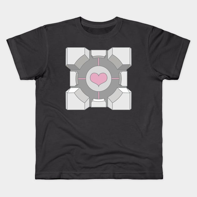 Companion Cube Kids T-Shirt by TASCHE